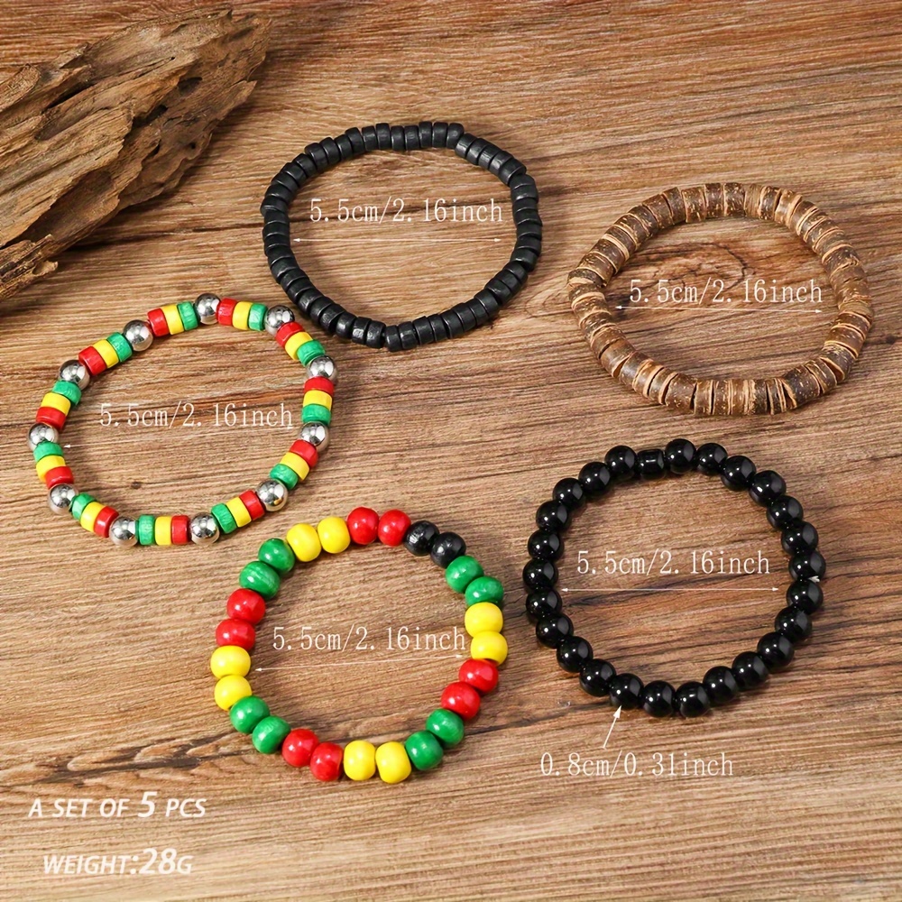 Men's Island Vacation Style Beaded Bracelet